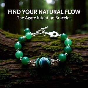 Handmade Green Agate Hamsa Bracelet | Gemstone Jewelry for Abundance & Wellness